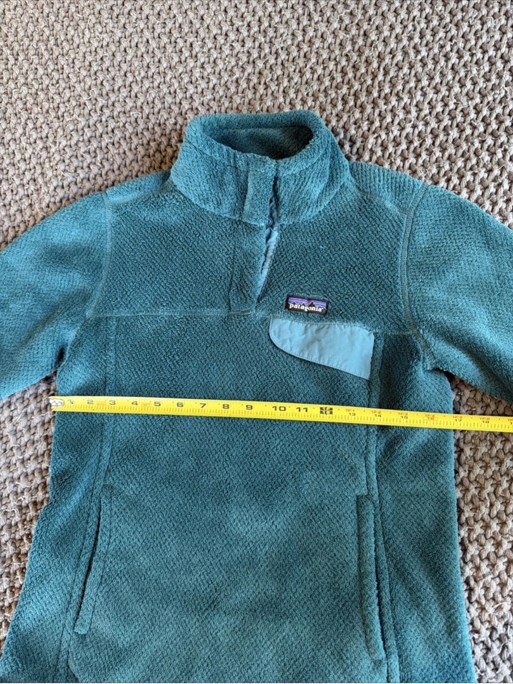Patagonia Re-Tool Snap-T Teal Fleece Pullover Sweater Women Size S Warm Cozy - Picture 5 of 11